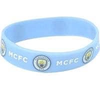 Manchester City FC bracelet officiel de football en silicone BS777 (taille unique) (Bleu clair)