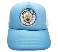 Man City Trucker Snapback Baseball Cap Sky Blue White One Size
