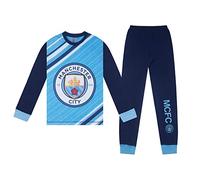 Manchester City FC Officiel - Pyjama Long thème Football - garçon - imprimé Effet Sublimation - Bleu Ciel - 11-12 Ans