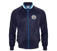 Manchester City FC Officiel - Veste de survêtement thème Football - Style rétro - Homme - L