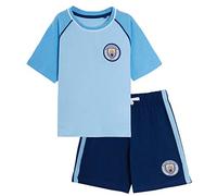 Manchester City FC Pyjama Court pour Enfants Kit de Club de Football de première Division pour garçons Ensemble Short + t-Shirt