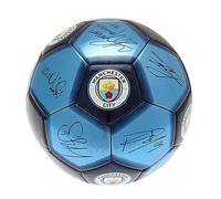MANCHESTER CITY Hy-Pro Ballon de Football sous Licence Officielle F.C. Taille 1, Signature métallique, Marchandise Man City, Collection pour Enfants et Adultes