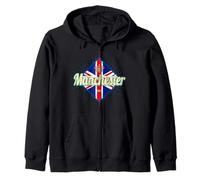 Manchester City UK Rétro Royaume-Uni Vintage Angleterre Sweat à Capuche