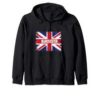 Manchester - Drapeau Anglais Vintage Union Jack Sweat à Capuche