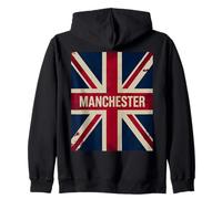 Manchester England Drapeau Royaume-Uni Born and Bred Music Sweat à Capuche