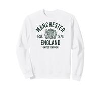 Manchester England United Kingdom Est. 87AD Encre Vert forêt Sweatshirt