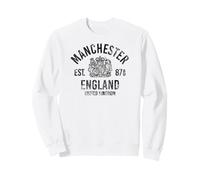 Manchester England United Kingdom Est. 87AD Noir Vieilli Sweatshirt