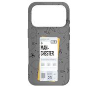 Manchester Man Boarding Pass Air Flight Ticket City Plane Coque pour iPhone 17 Pro