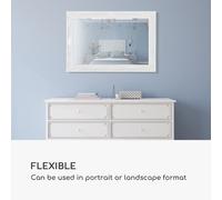 Manchester miroir mural cadre en bois massif rectangulaire 90 x 60 cm