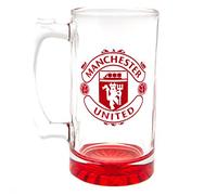 Manchester United F.C. Chope en verre avec blason pour vin et bière - Cadeau d'anniversaire