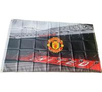 Manchester United FC - Drapeau OLD TRAFFORD (91 cm x 152 cm) (Noir/Rouge/Jaune)