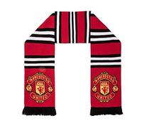 Manchester United FC officiel - Écharpe en tissu jacquard - thème football - Rayures rouges