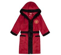 Manchester United FC officiel - Robe de chambre à capuche thème football - polaire - garçon - rouge - 7-8 ans
