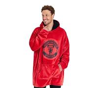 Manchester United FC Pull Oversize Capuche Homme, Énorme Poncho Homme (Rouge)