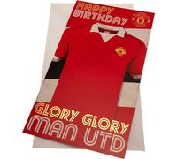 Manchester United FC - Rétro - Carte d'anniversaire TA11098 (22 cm x 12 cm) (Rouge/Jaune)