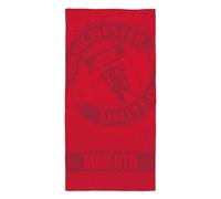 Manchester United FC Serviette sous Licence Officielle | Toucher Super Doux, Motif But | Parfait pour la Maison, Le Bain, la Plage et la Piscine | Taille Unique 80 cm x 160 cm | 340 g/m² 100% Coton
