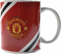 Manchester United FC - Tasse à café "Core", rayée BS4548 (taille unique) (Rouge/Noir/Blanc)