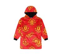 Manchester United Football Club Sweat à capuche en polaire de luxe entièrement doublé pour garçon, couverture polaire surdimensionnée W25