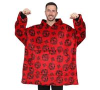 Manchester United Football Club Sweat à capuche en polaire de luxe entièrement doublé pour homme Rouge, Rouge, taille unique