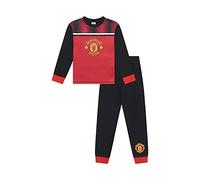 Manchester United Pyjama F.C pour garçon, ensemble de pyjama MUFC de 3 à 15 ans, produit officiel de football, Rouge, 5 ans