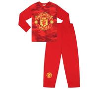 Manchester United Pyjama long pour garçon Motif camouflage Rouge, Rouge, 8-9 ans
