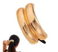 Manchette à cheveux pour queue de cheval, manchette à cheveux | Cravate de cheveux de queue de cheval à double arche - Manchette de cheveux élastique Ellipse à la mode, couvre-chef creux géométrique,