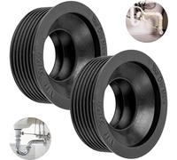 Manchette Caoutchouc Siphon Lavabo, 2pcs, DN 30/50, pour Tuyau d'écoulement DN50 HT int. Ø 50mm et Tuyaux 1 ¼" ext. Ø28-32 mm, Joint en Caoutchouc avec Butée Ø55 mm, Joints Siphons Profondeur 25 mm