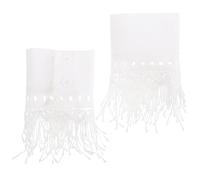 Manchette de Poignet Factice Femme à Franges, Blanche, Polyester