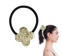 Manchette de queue de cheval dorée, poignets de cheveux pour queue de cheval - Manchette de cheveux géométrique Supports de queue de cheval Queue de cheval Cravates de cheveux,Bandeau de queue de