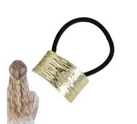 Manchette de queue de cheval en métal, attaches de cheveux dorées | Porte-queues de cheval Manchette géométrique pour queue de cheval - Bandeau queue de cheval, manchette de cheveux dorée à la mode, a