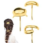 Manchette de support de queue de cheval en métal, manchette de queue de cheval en métal - Poignet à boucle de cheveux tendance | 3 poignées de queue de cheval tendance pour les cheveux, élastiques