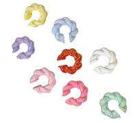 Manchette d'oreille artistique en forme de fleur pour femme, bijou confortable, bijoux de fête et accessoire décontracté, texture en résine, pince à fleur filetée, taille unique, Comme décrit, Comme