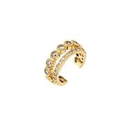 Manchette d'Oreille Clip Sans Perçage 8 Pcs - Cuff Cartilage Épais & Fin Réglable pour Femme Boucle d'Oreille Faux Piercing Or Argent Bijou Tendance Accessoire Mode Cadeau (dorée-1pcs)
