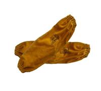 Manchette en croute de cuir marron serrage par élastique