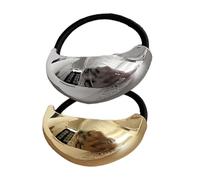 Manchette en métal pour queue de cheval - Élastique à cheveux minimaliste | multifonction | 2 x élastiques à cheveux résistants à l'usure, accessoire de cheveux tendance pour la vie quotidienne, les
