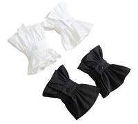 Manchette Evasée Faux Manche Amovible 2 Paires Faux Manchettes pour Femme Faux Manches Poignets Détachable Manchettes de Poignet Fausses Manches Élégantes Manches de Chemise pour Femme Filles