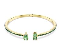 Swarovski Manchette Matrix – verte, placage de ton or – tailles variées