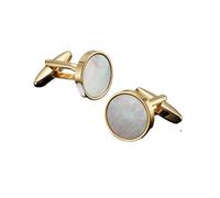 Manchette Men's French Shirt Cufflinks High-end Round Shell Cat's Eye Stone Redwood Cuffs(807)
