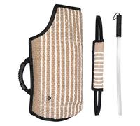 Manchette Mordant Boudin À Mordre Jouet pour Chien Kit de dressage professionnel contre les morsures de chien 3 en 1, manchon de bras for morsure de chien, fouet agitateur for protection contre les mo