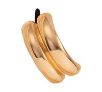 Manchette pour queue de cheval, manchette pour queue de cheval en métal,Manchette de cheveux à queue de cheval double arc - Manchette de cheveux élastique Ellipse à la mode, couvre-chef creux géométri