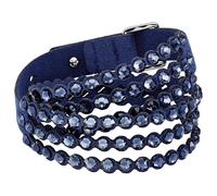 Manchette SWAROVSKI en Métal et Cristal Bleu