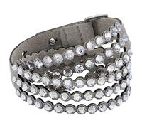 Manchette SWAROVSKI en Métal et Cristal et Alcantara