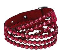 Manchette SWAROVSKI en Métal et Cristal Rouge