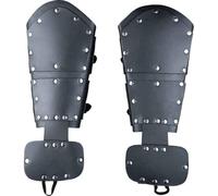 Manchette vintage Viking Renaissance en cuir synthétique steampunk armure brassard elfique guerrier accessoire de costume (noir)