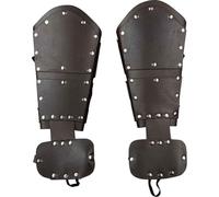 Manchette vintage Viking Renaissance en cuir synthétique steampunk armure brassard elfique guerrier elfique accessoire de costume (marron)
