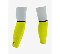 Manchettes Compressport ArmForce Ultralight jaune fluo blanc - T3