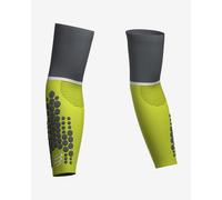 Manchettes Compressport ArmForce Ultralight vert lime gris - T2