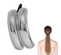 Manchettes de cheveux pour queue de cheval, manchettes de cheveux, manchettes poney à double arc, bandeau tempérament rétro, bandeau géométrique creux pour femmes et filles