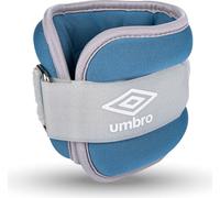 Manchettes de poids Umbro Poids pour jambes et bras - 2 pièces de 500Gr - Réglable avec velcro - Ajustement confortable - Gris/Bleu
