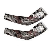 Manchettes de protection - Les manches de tatouage temporaires restent au frais,Les manchons de bras de protection solaire incluent Koi, Dragon, Tigre, bête mythique, manchons de couverture de bras en